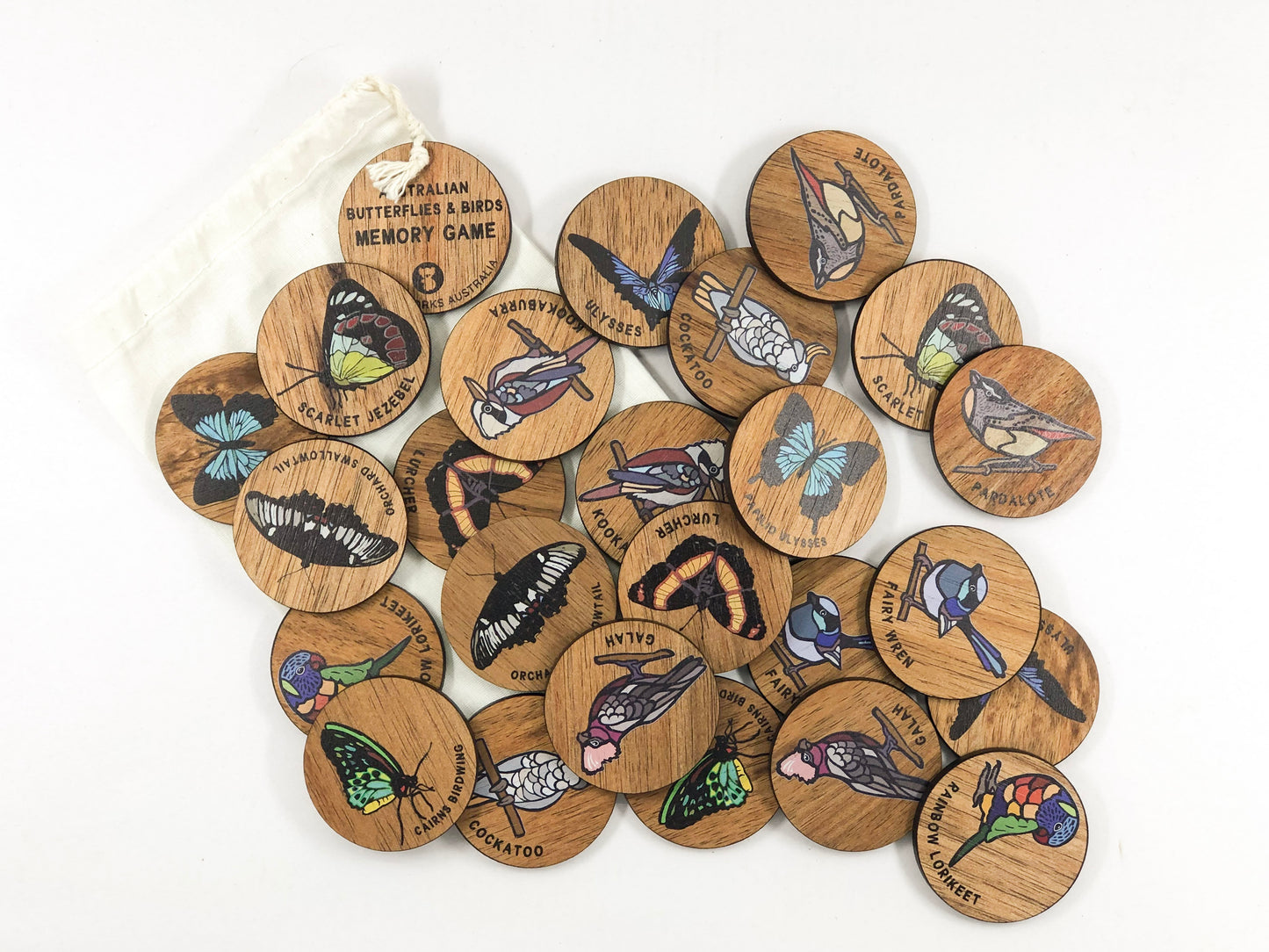 Birds & Butterflies Memory Game