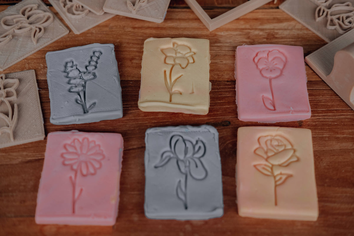 Flower Stamp Set - Eco Playdough Tool