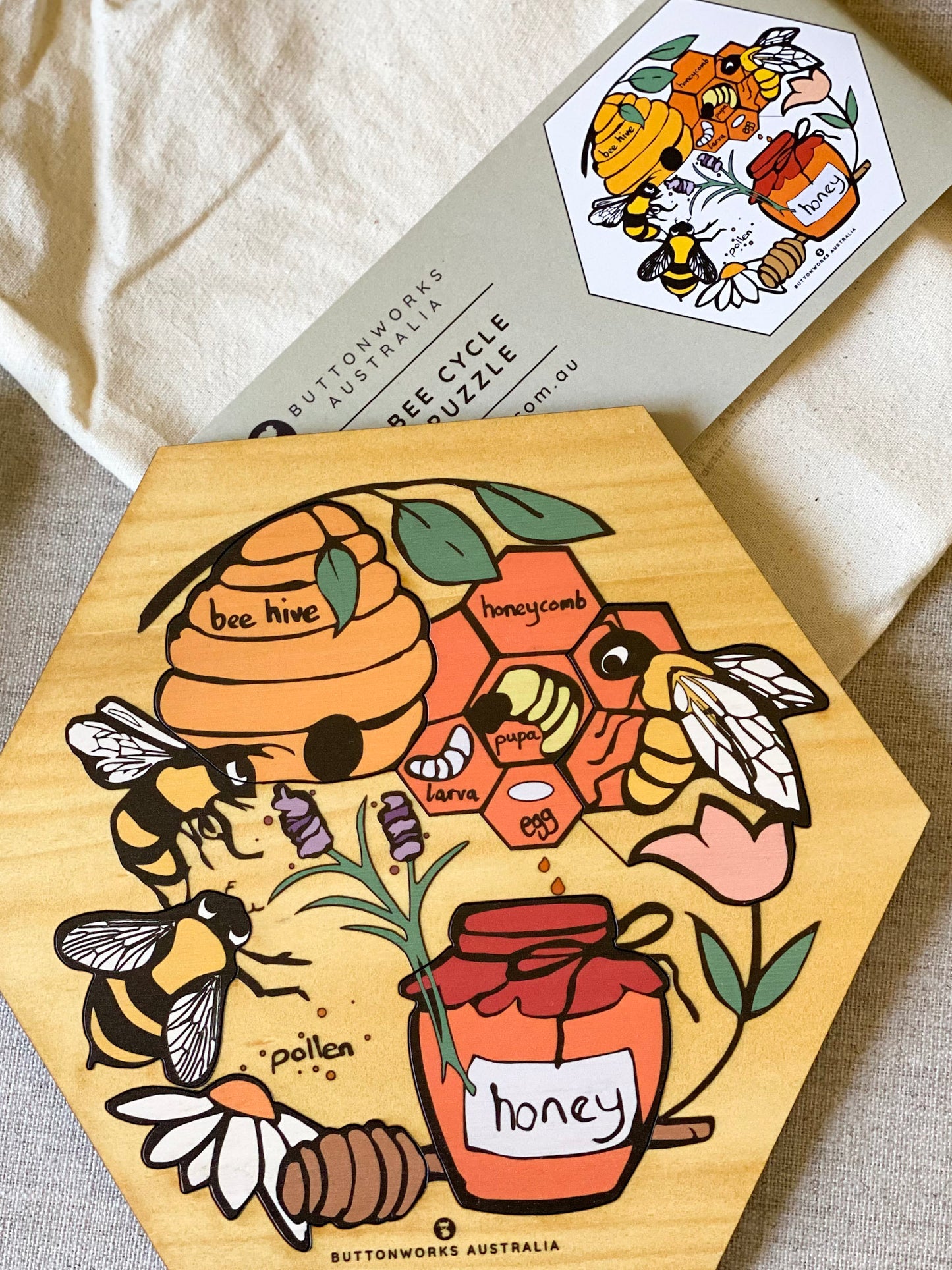 Honey Bee Puzzle (Made in Victoria)