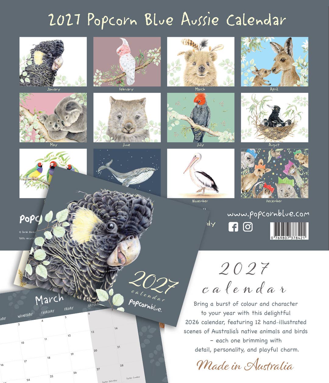 2027 Australia Animal and Bird Calendar