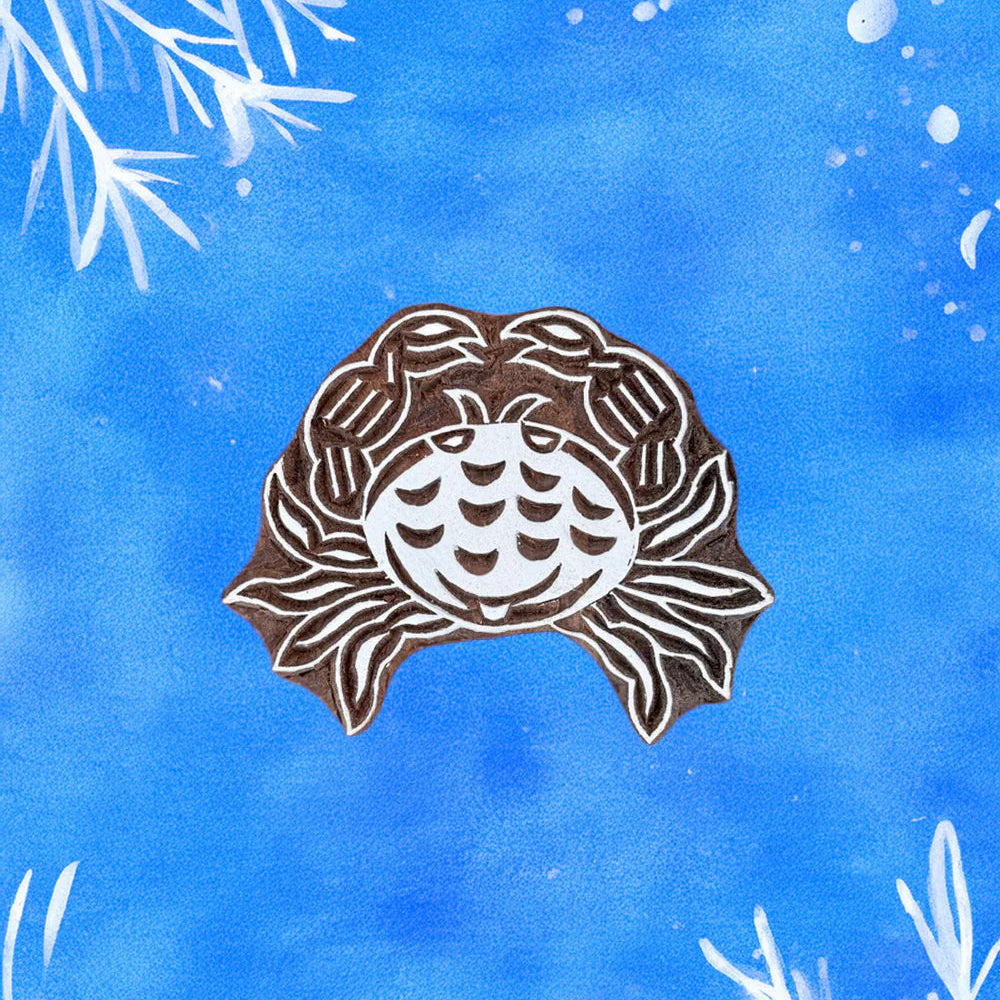 The Sea - Crab. Medium Wood Print Block