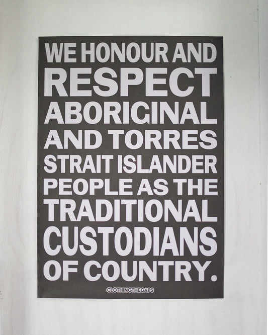 Honour Country Posters - Clothing The Gaps (Ally Friendly)