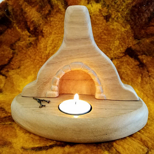 Fireplace candle holder