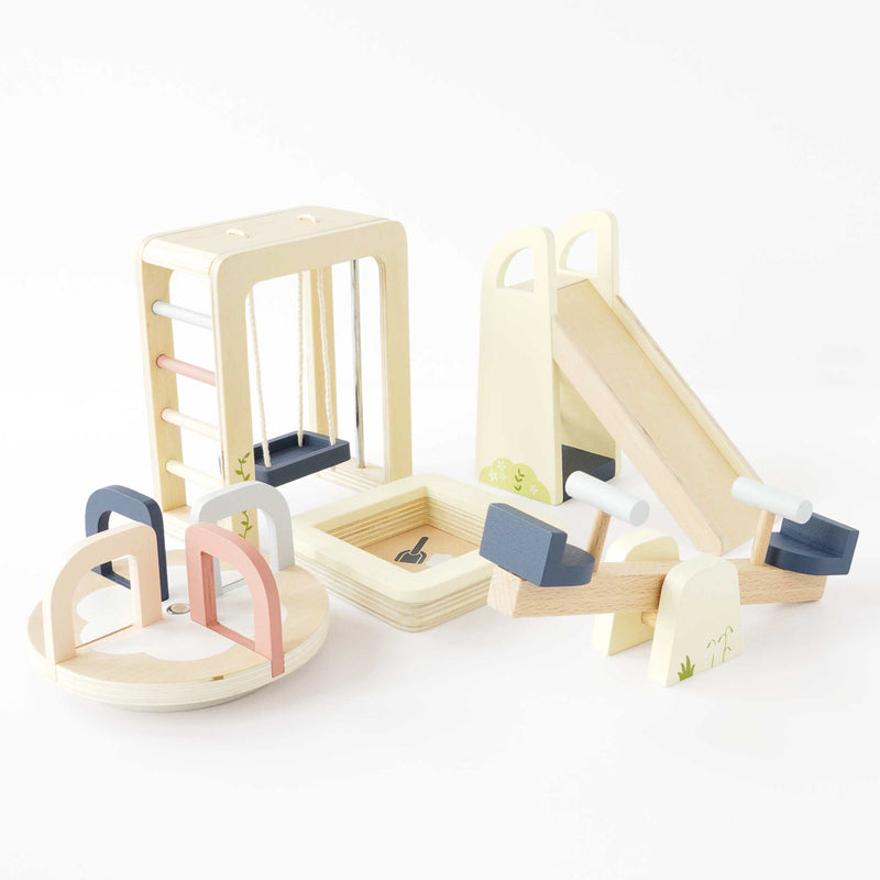 Wooden Dolls' House Outdoor Play Equipment - 5 piece