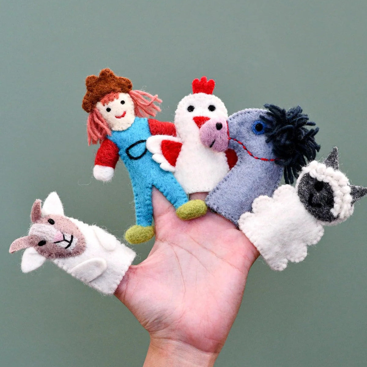 Old MacDonald Farm Animals - Finger Puppet Set