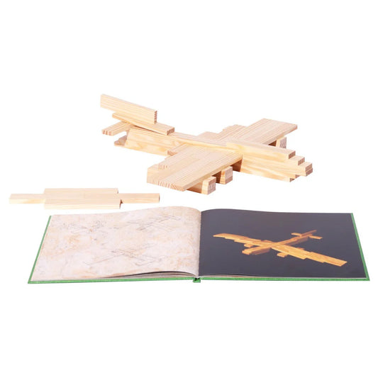 KAPLA Blocks Building Art Book - Green - Simple Architecture (3+)