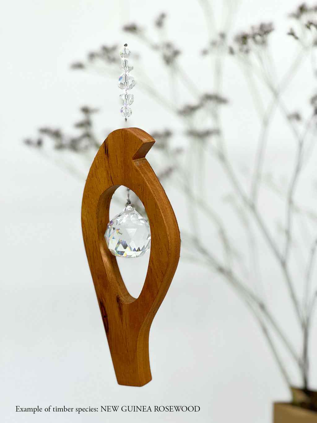 Timber and Crystal Suncatcher - Bird Long