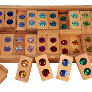 Bauspiel Colour Street Blocks, 45 Pieces in a Wooden Box