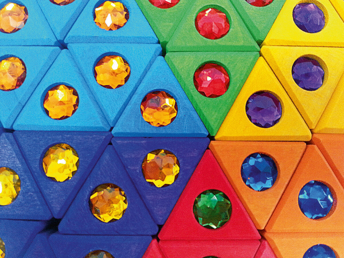 Bauspiel Triangle Sparkling Block Set