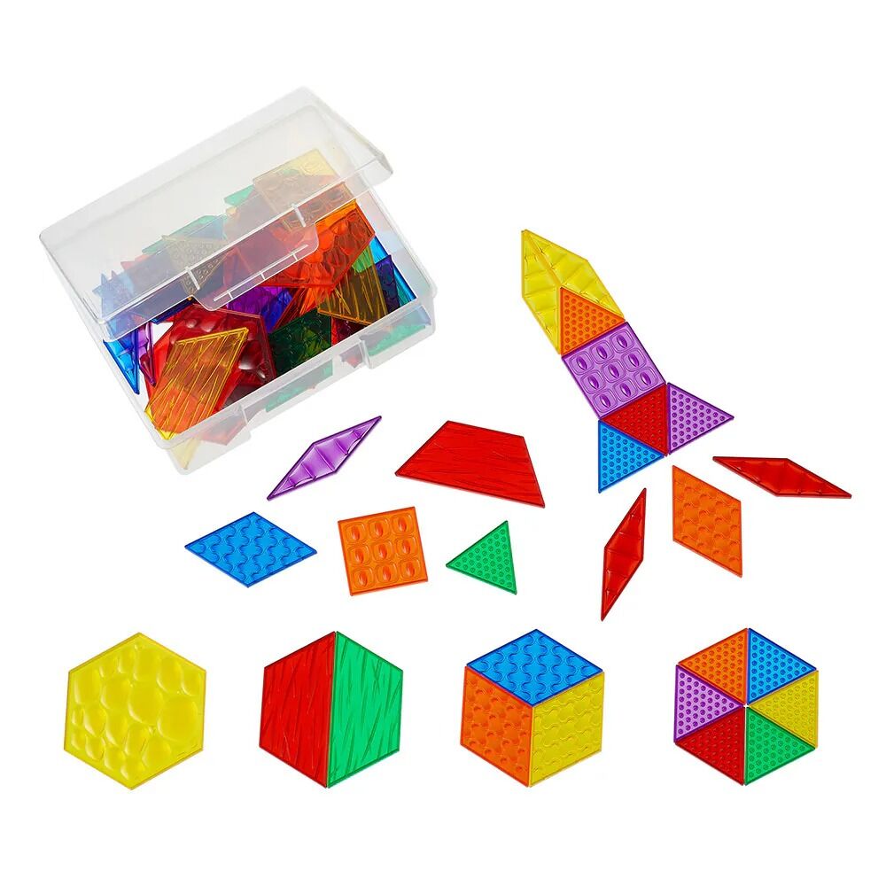 Translucent Sensory Pattern Blocks - 60pcs