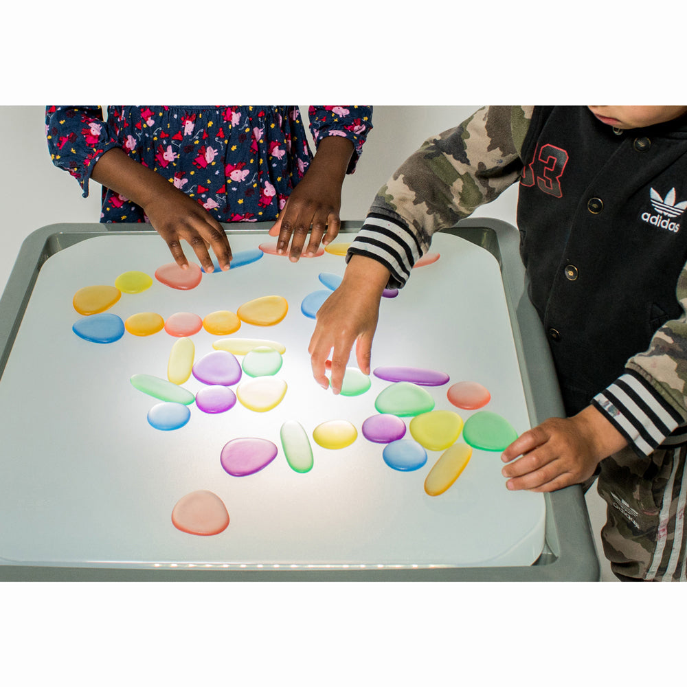 Translucent Junior Rainbow Pebbles - 36pcs in Jar