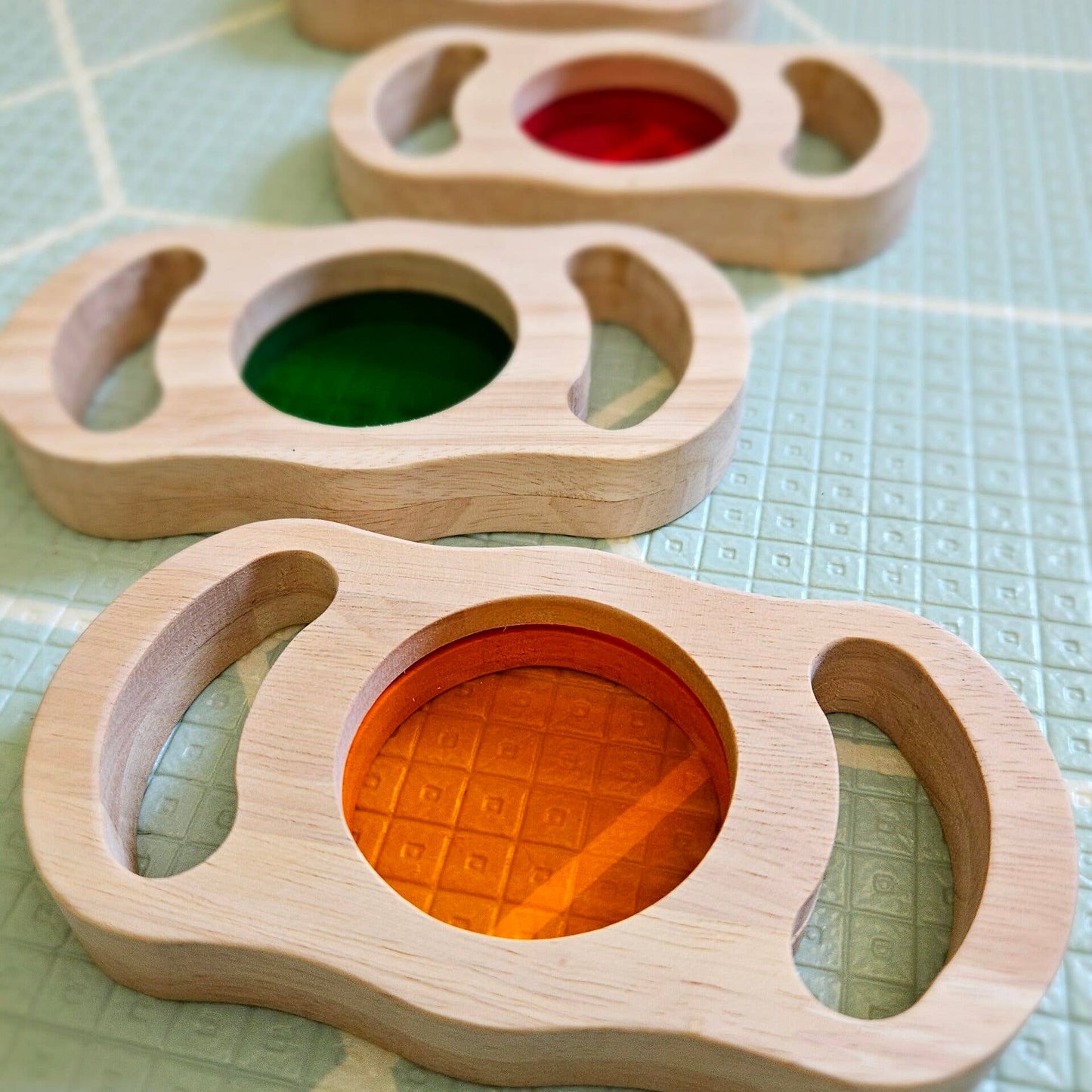 See through coloured blocks