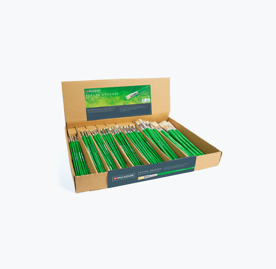 Vegan Long Handled Paint Brushes