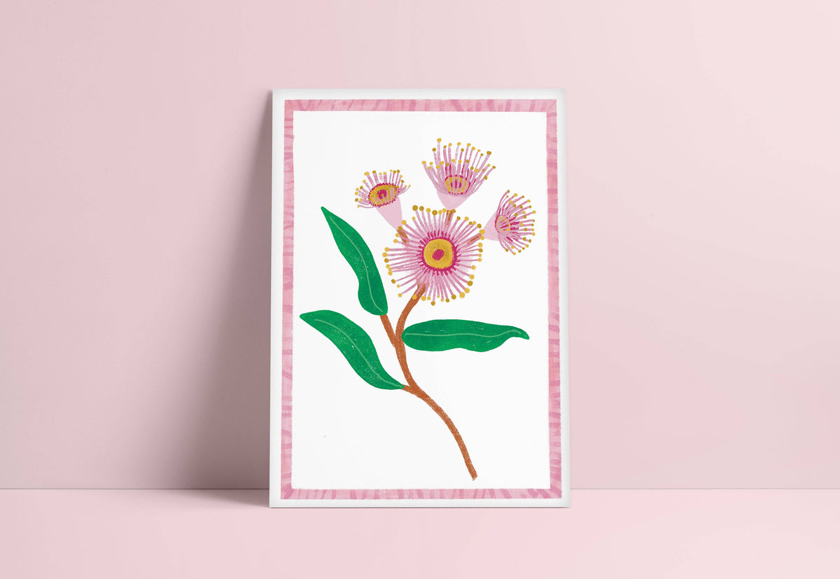 Australian Wildflower Print - Eucalyptus Gum Wall Art Floral