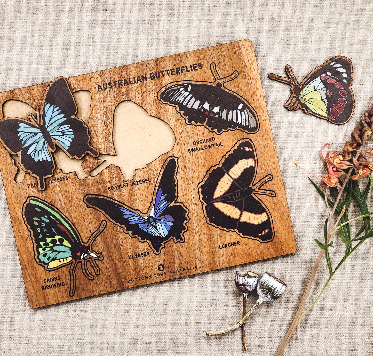 Australian Butterfly Puzzle (Made in Victoria)
