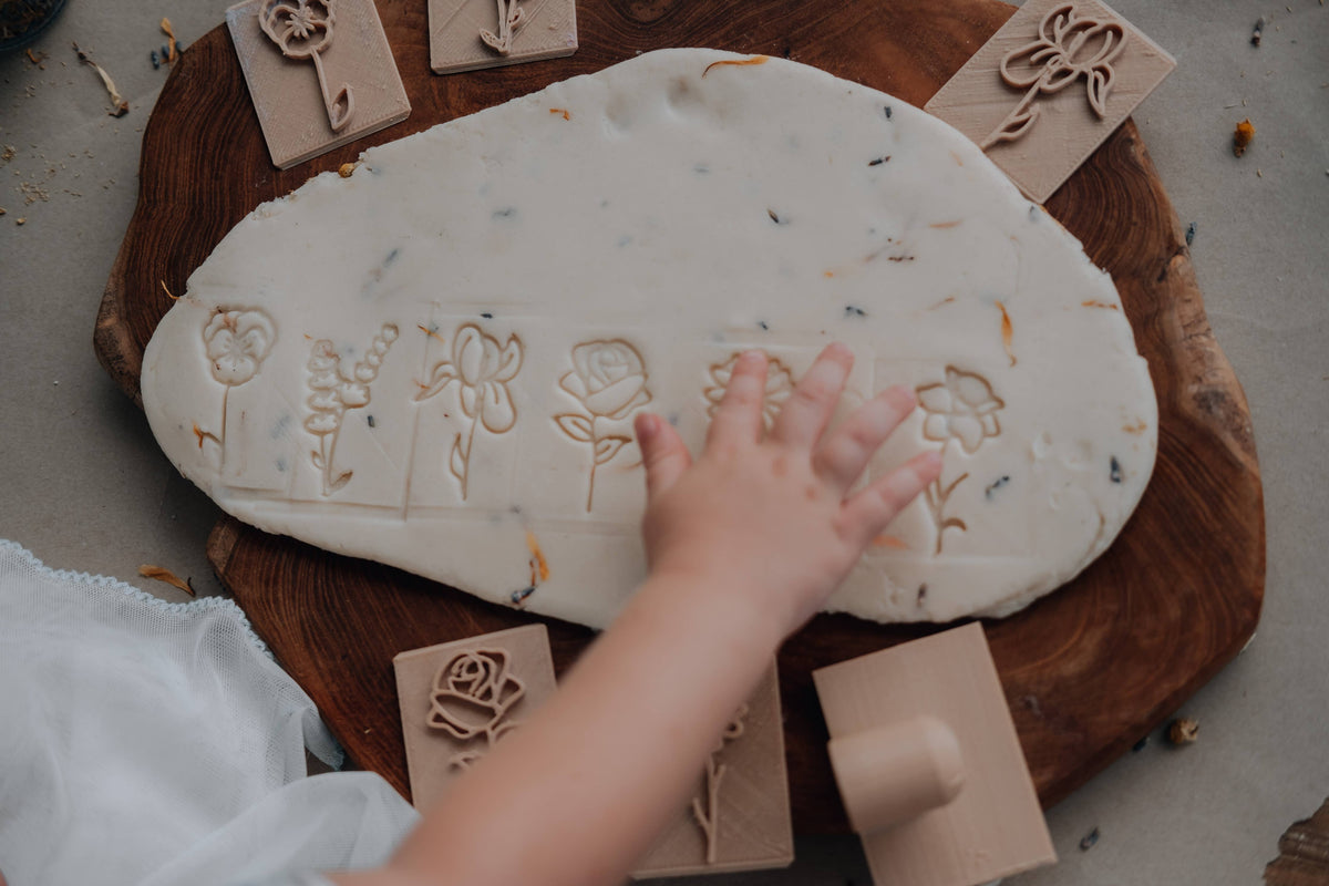 Flower Stamp Set - Eco Playdough Tool