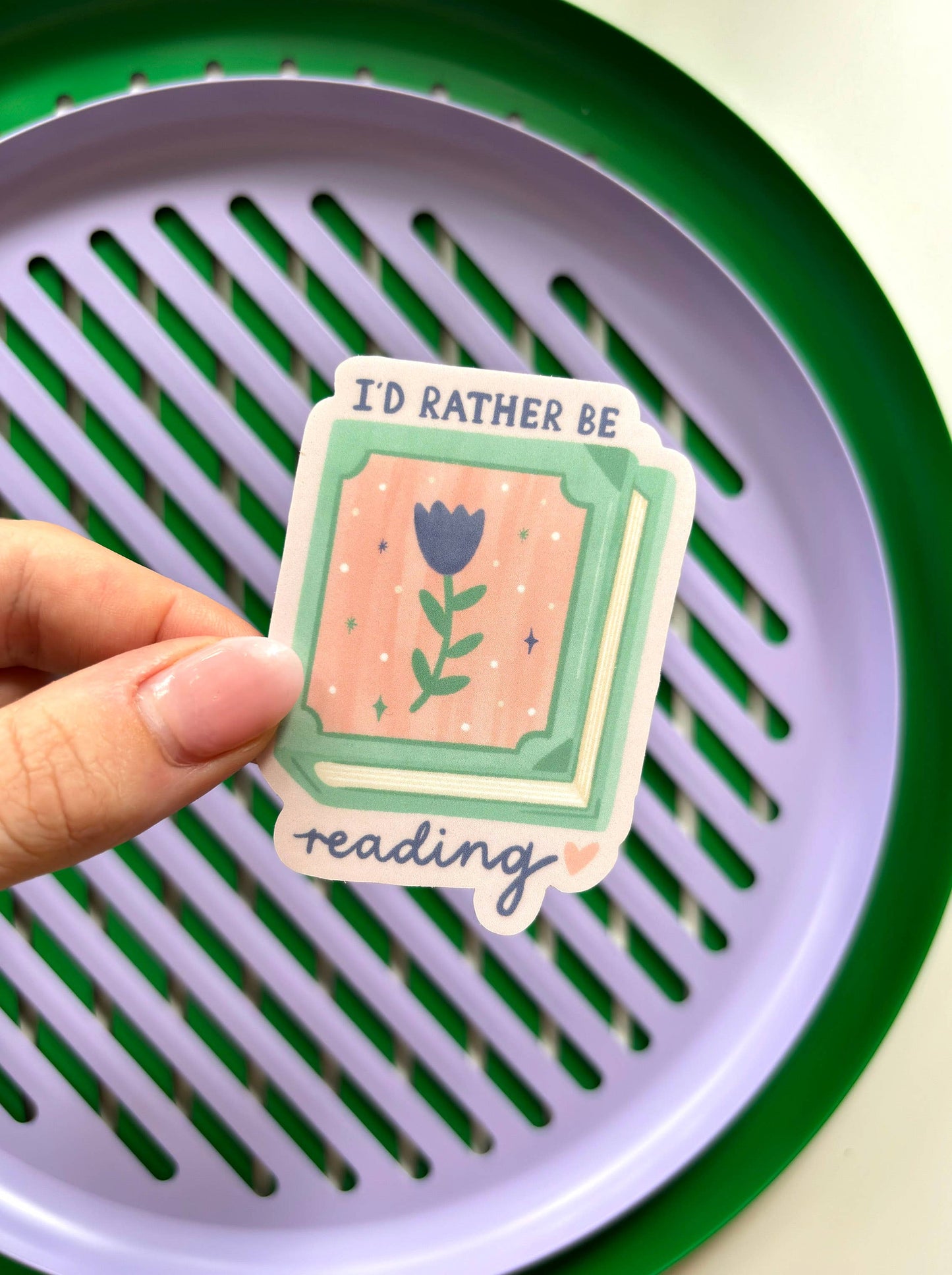 I'd Rather Be Reading Sticker - Waterproof Matte Vinyl