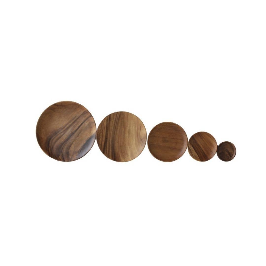 Acacia Round Plates