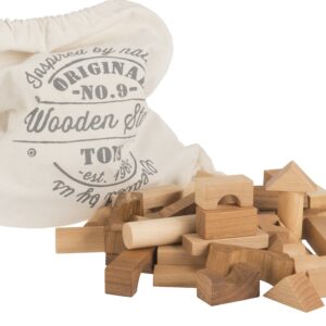 Wooden Story Natural Blocks in Sack 100 pcs