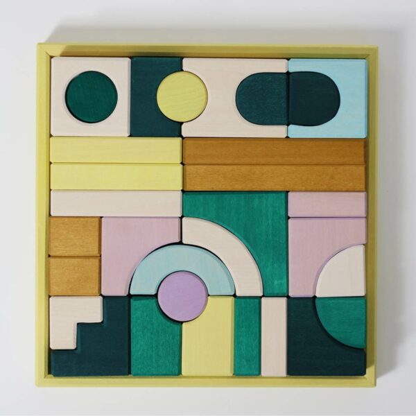 Grimm's 'Tiny Art Collection' Timber Tray Puzzles/Building Sets