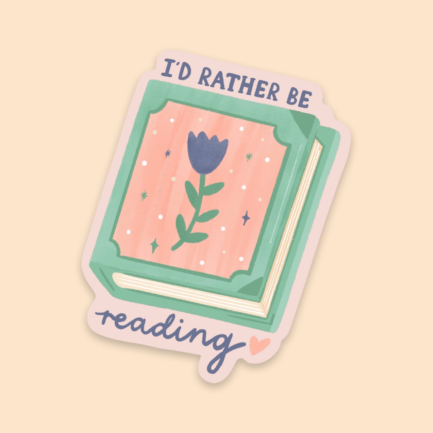 I'd Rather Be Reading Sticker - Waterproof Matte Vinyl