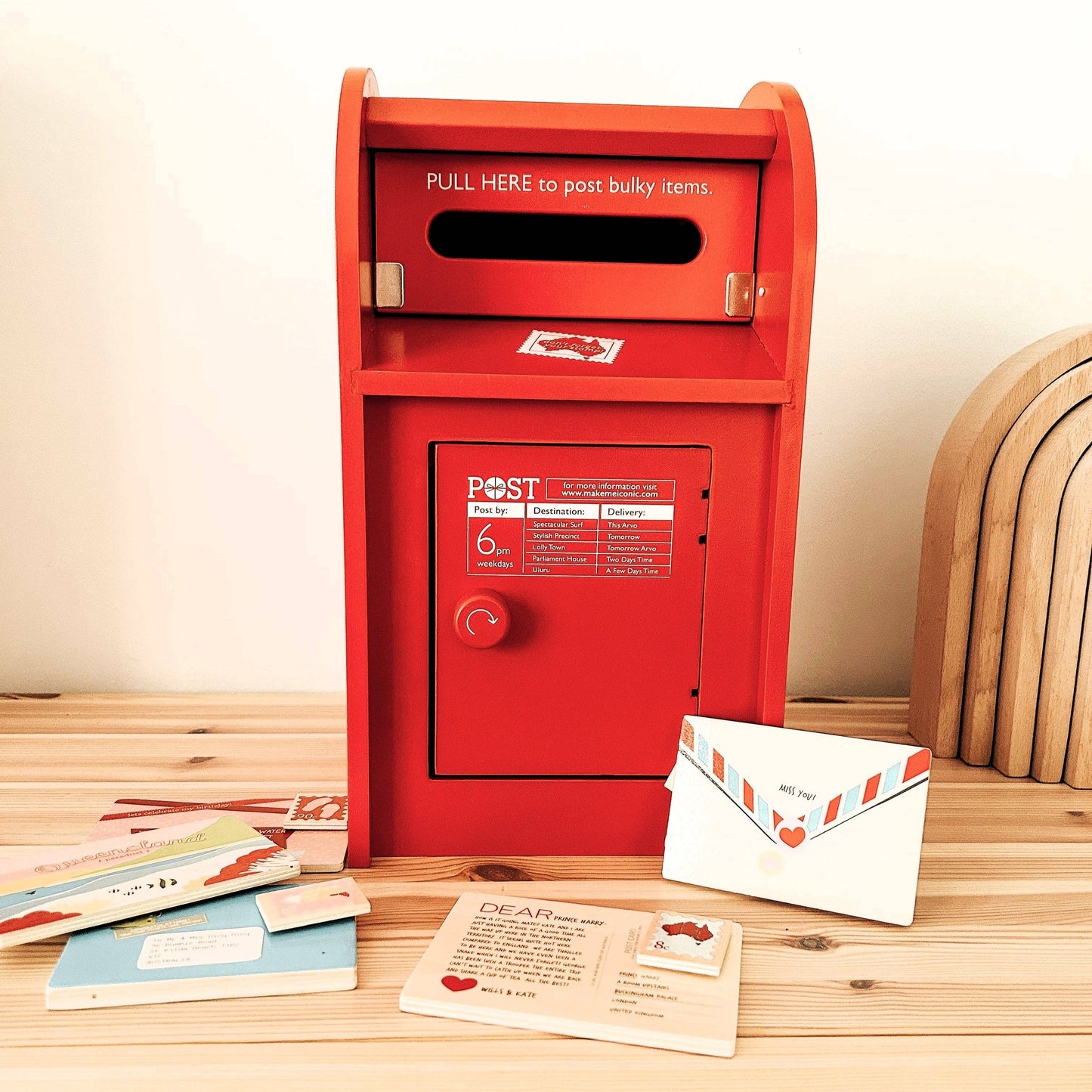 WOODEN TOY - AUSTRALIAN POST BOX