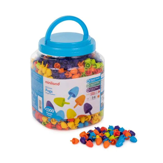 Miniland Pegs for Peg Boards (assorted sizes)