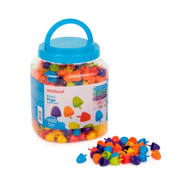 Miniland Pegs for Peg Boards (assorted sizes)
