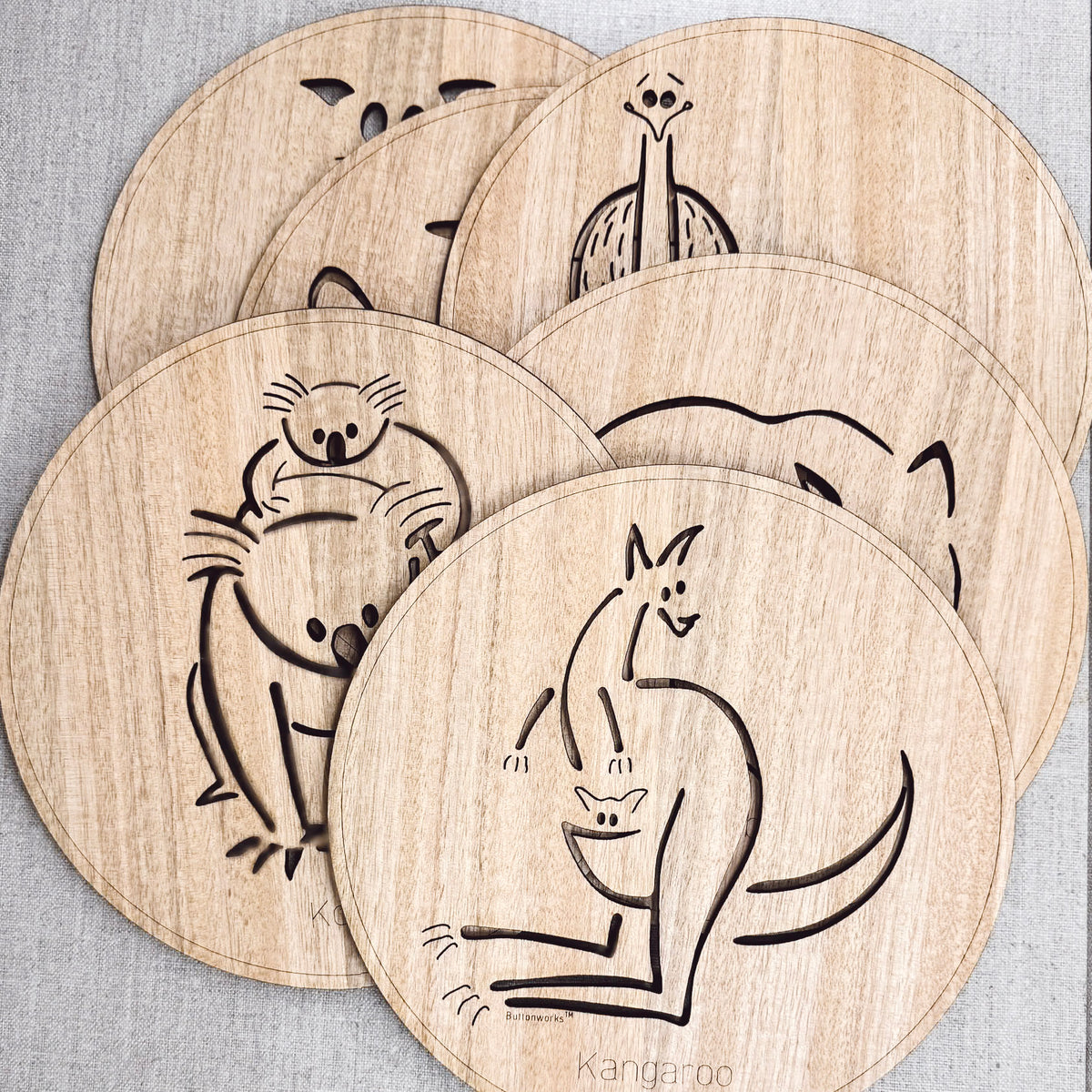 Round Animal Placemats