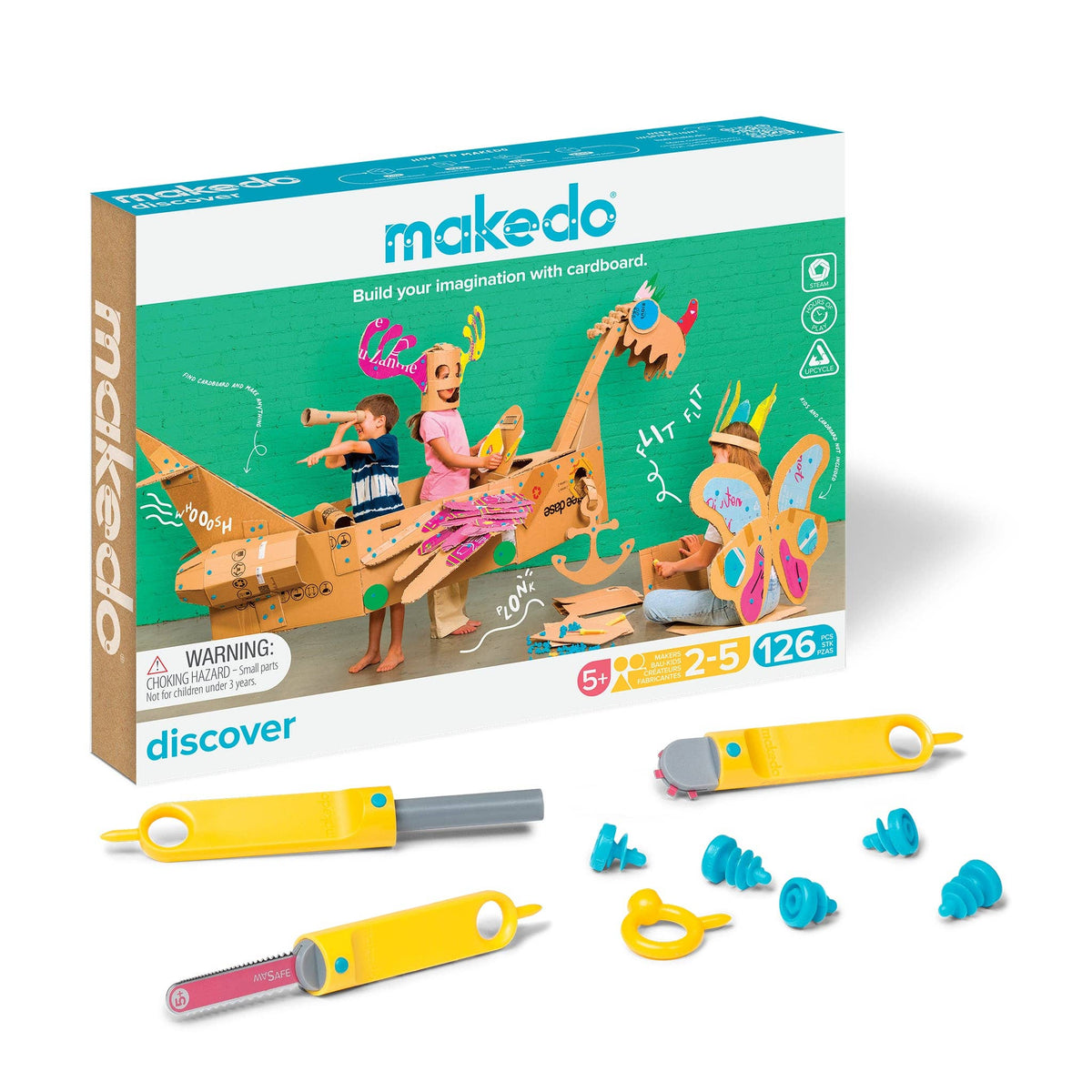 Discover Kit | Makedo Cardboard Construction for 2-5 Makers