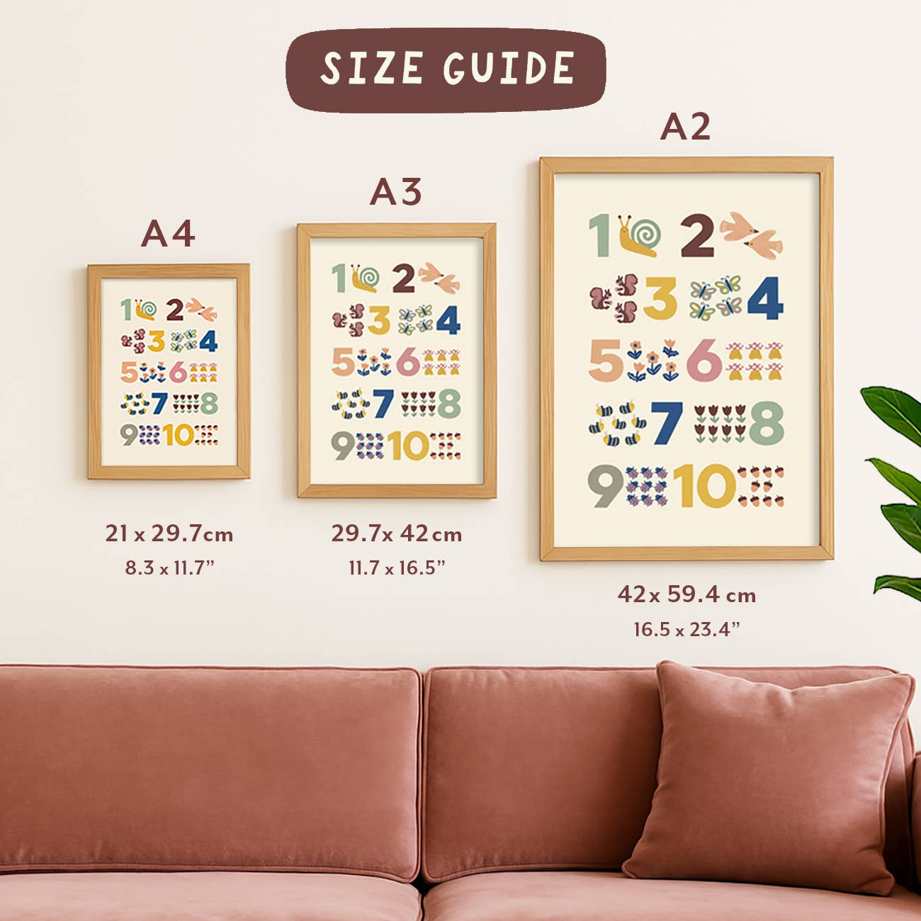 Fruit + Veg A-Z Alphabet Print - Modern Educational Kids Art