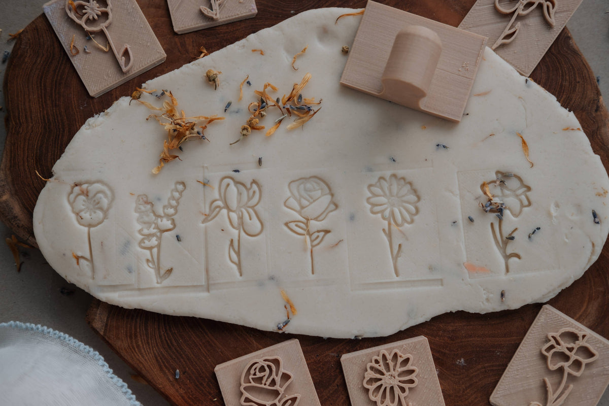 Flower Stamp Set - Eco Playdough Tool