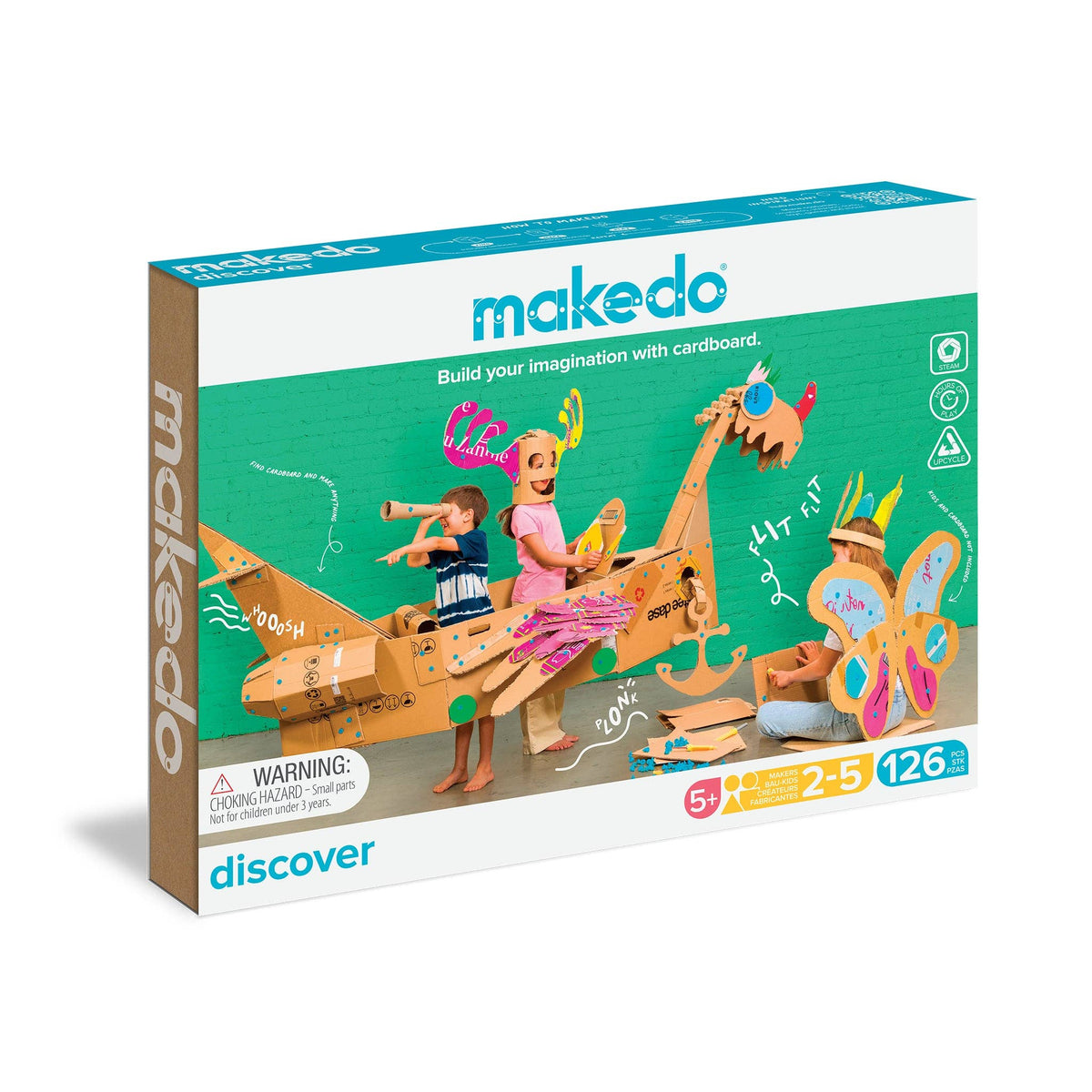 Discover Kit | Makedo Cardboard Construction for 2-5 Makers