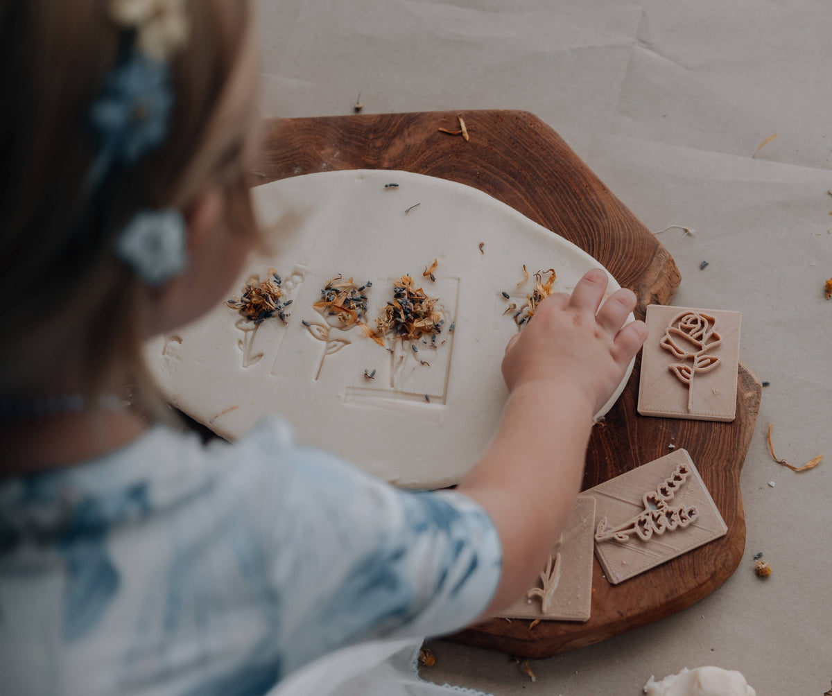 Flower Stamp Set - Eco Playdough Tool