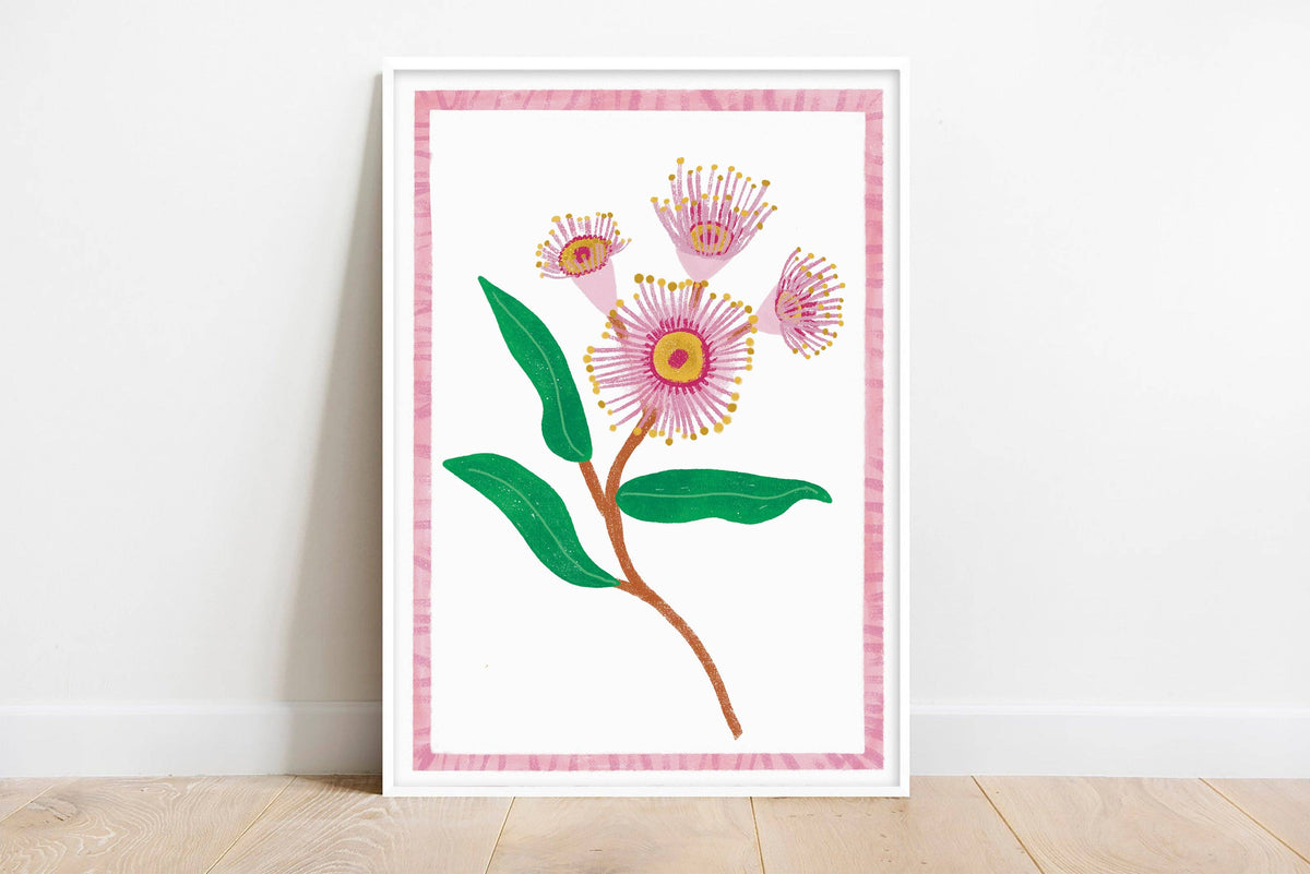 Australian Wildflower Print - Eucalyptus Gum Wall Art Floral
