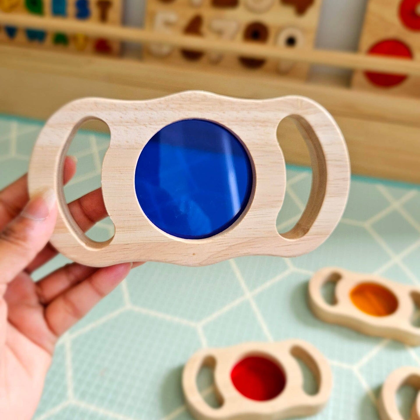 See through coloured blocks