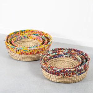 Kaisa Round Table Baskets (Fair Trade) - Set of 3