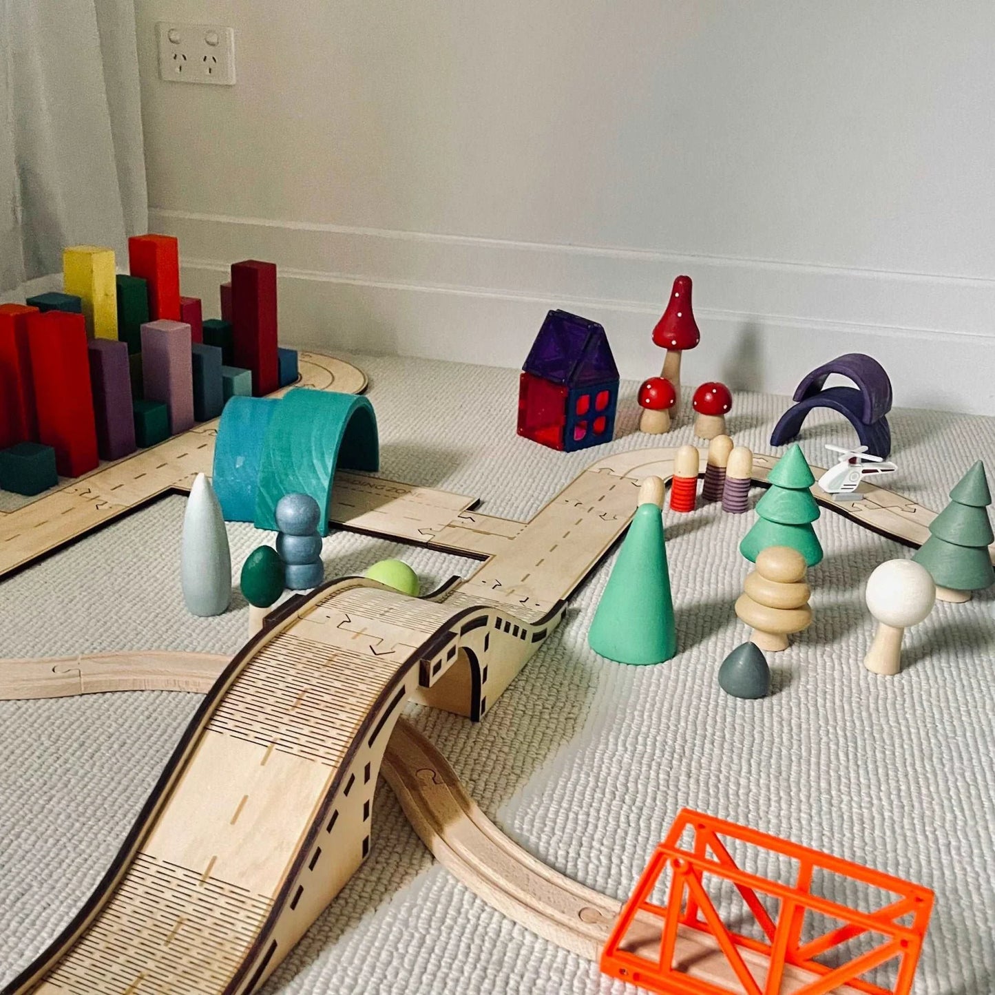 Bridge and Road Set 25pc - Australian Made
