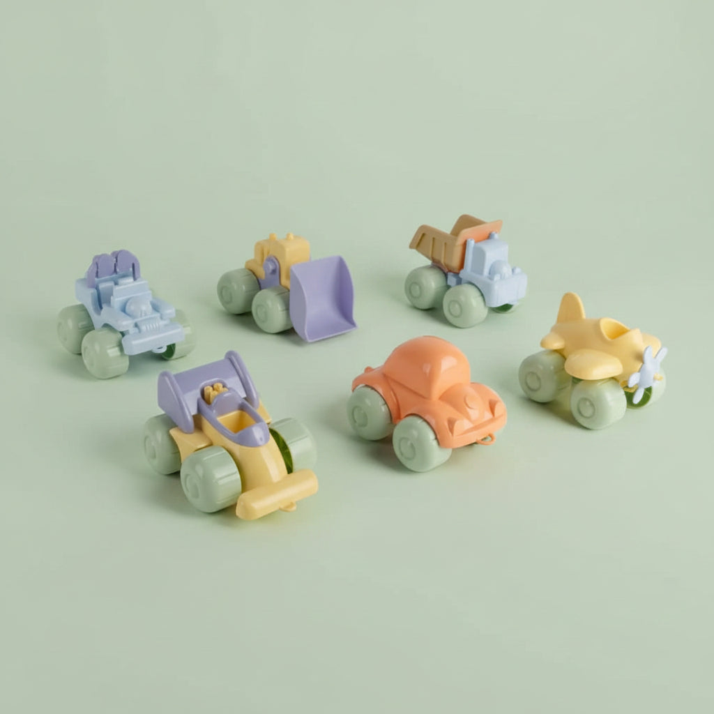 Recycled Vehicles 17cm set of 6