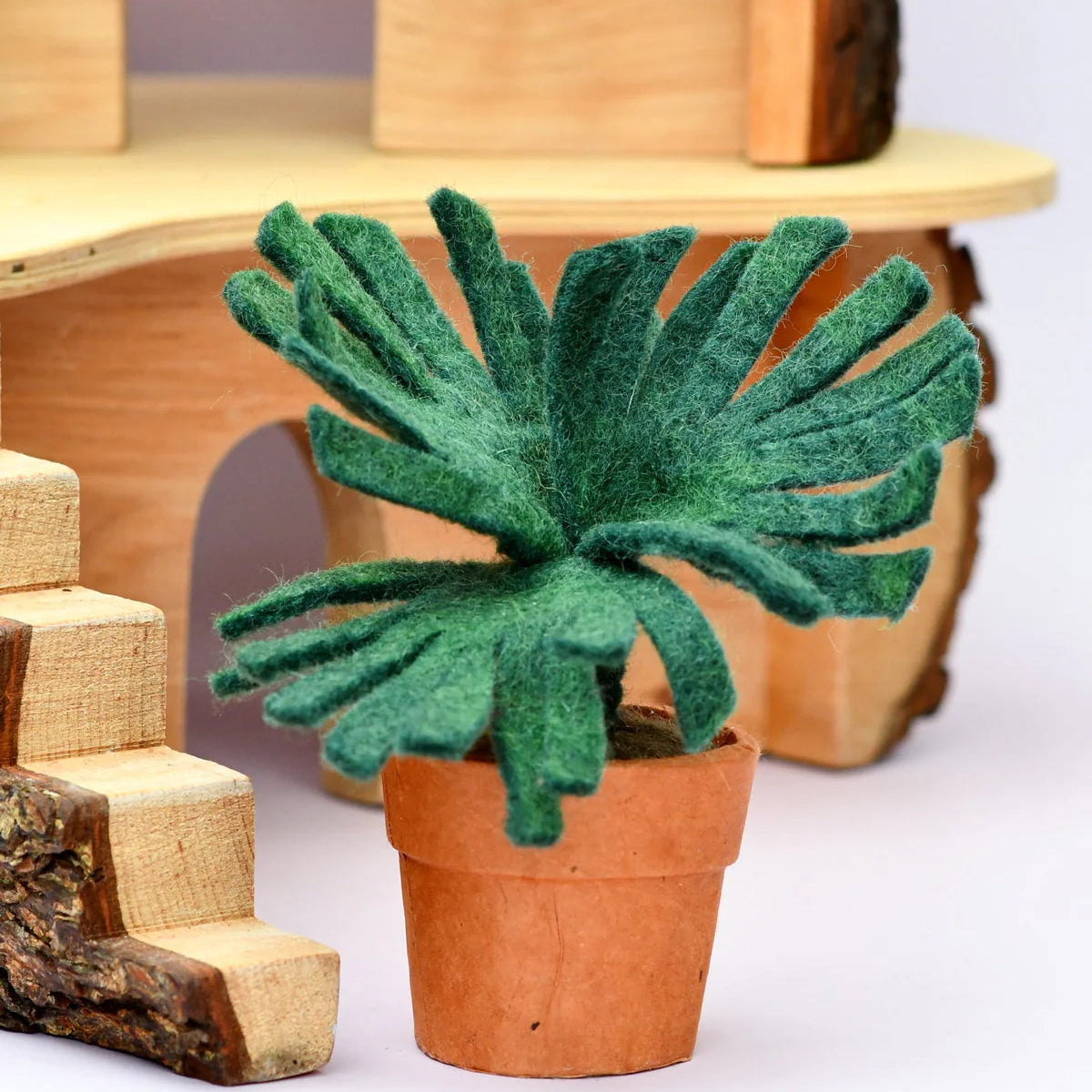 Felt Chalk Sticks Succulent Plant with Lokta Paper Pot