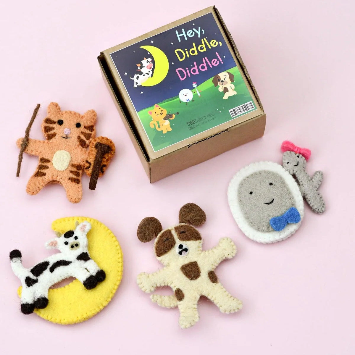 Hey Diddle Diddle Finger Puppet Set