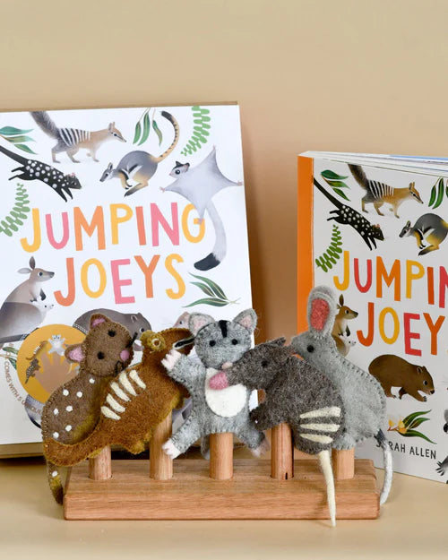 Jumping Joeys Finger Puppets and Book Set by Sarah Allen