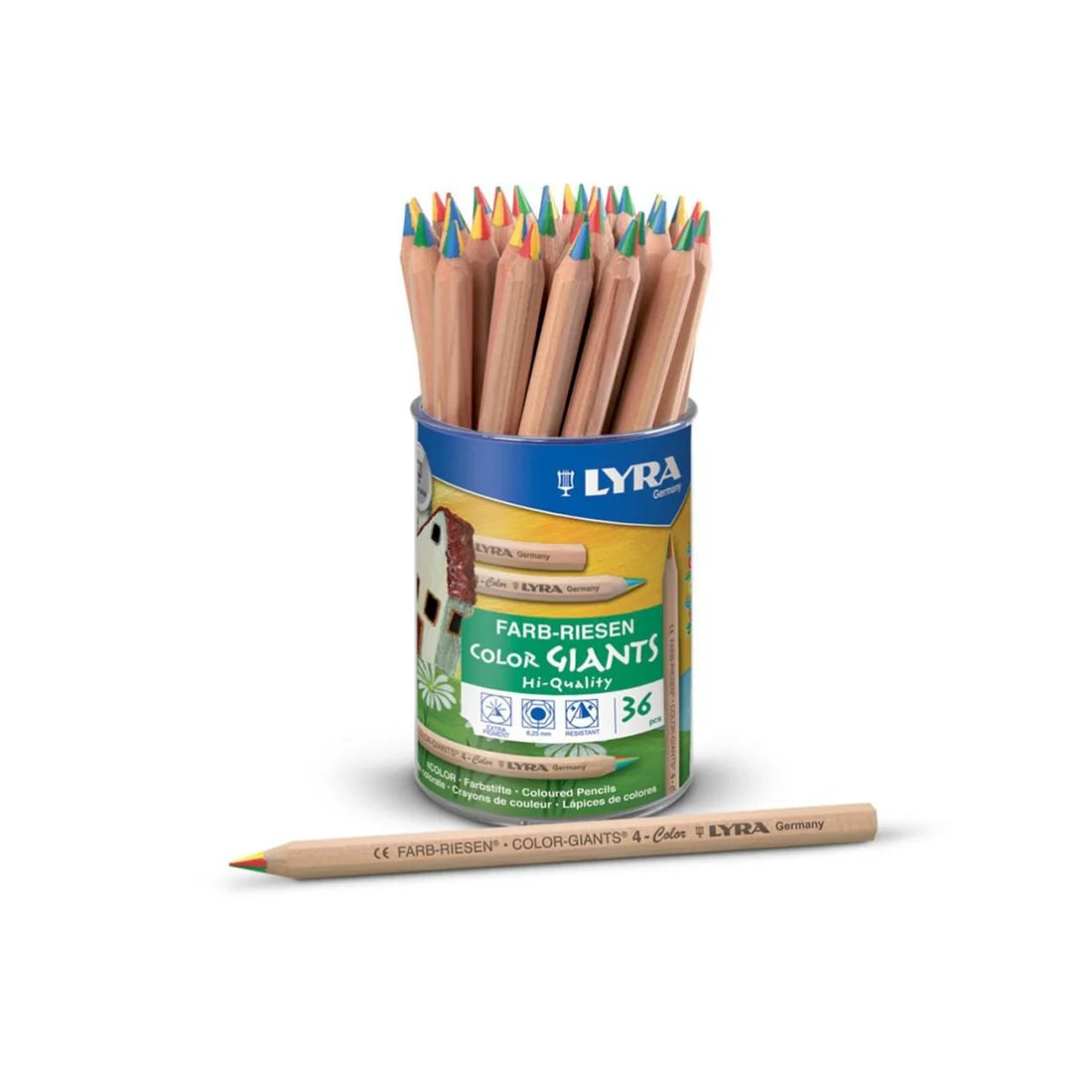 LYRA Colour Giants 4-Colour Rainbow Pencils