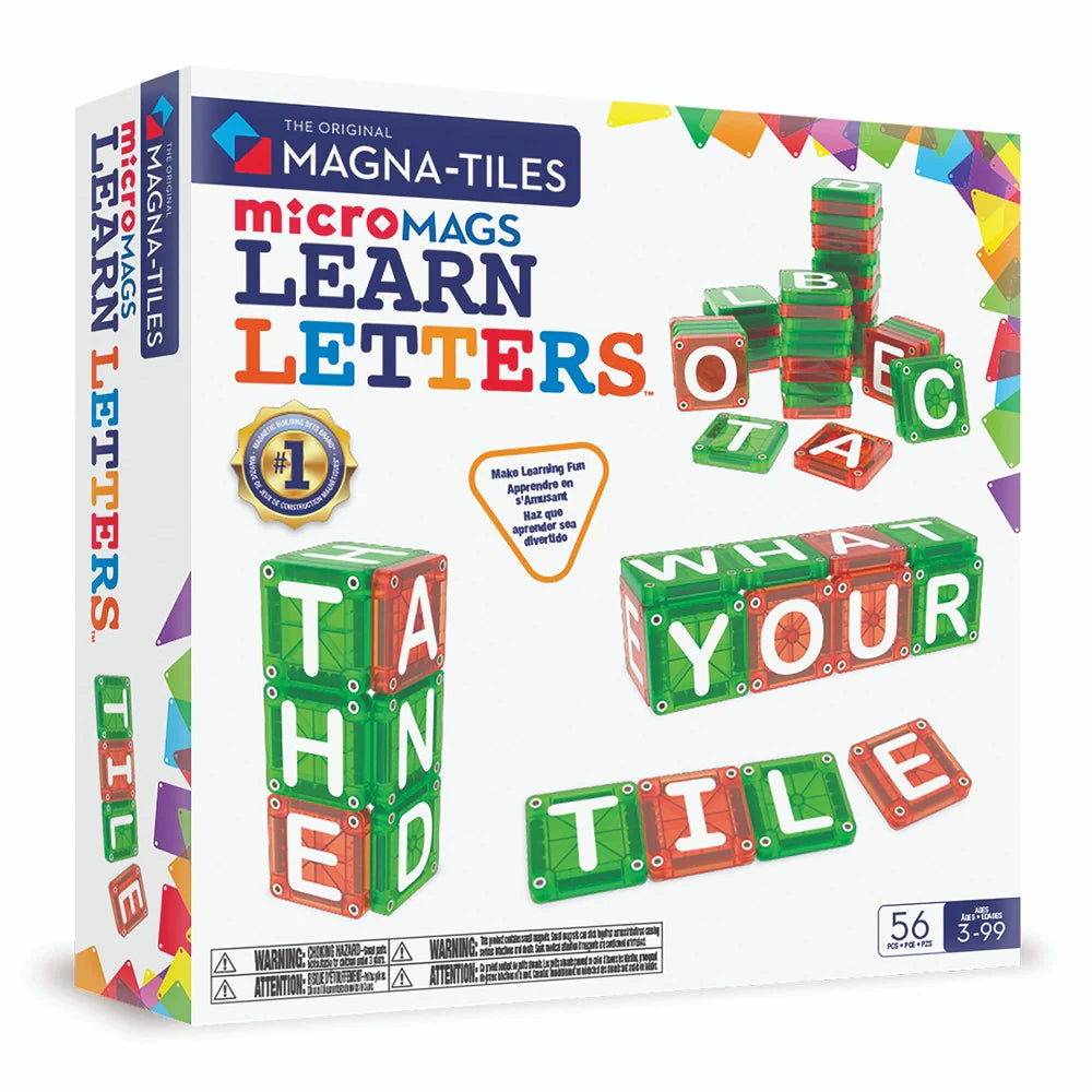 Learn Letters - MAGNA-TILES - MicroMAGS -