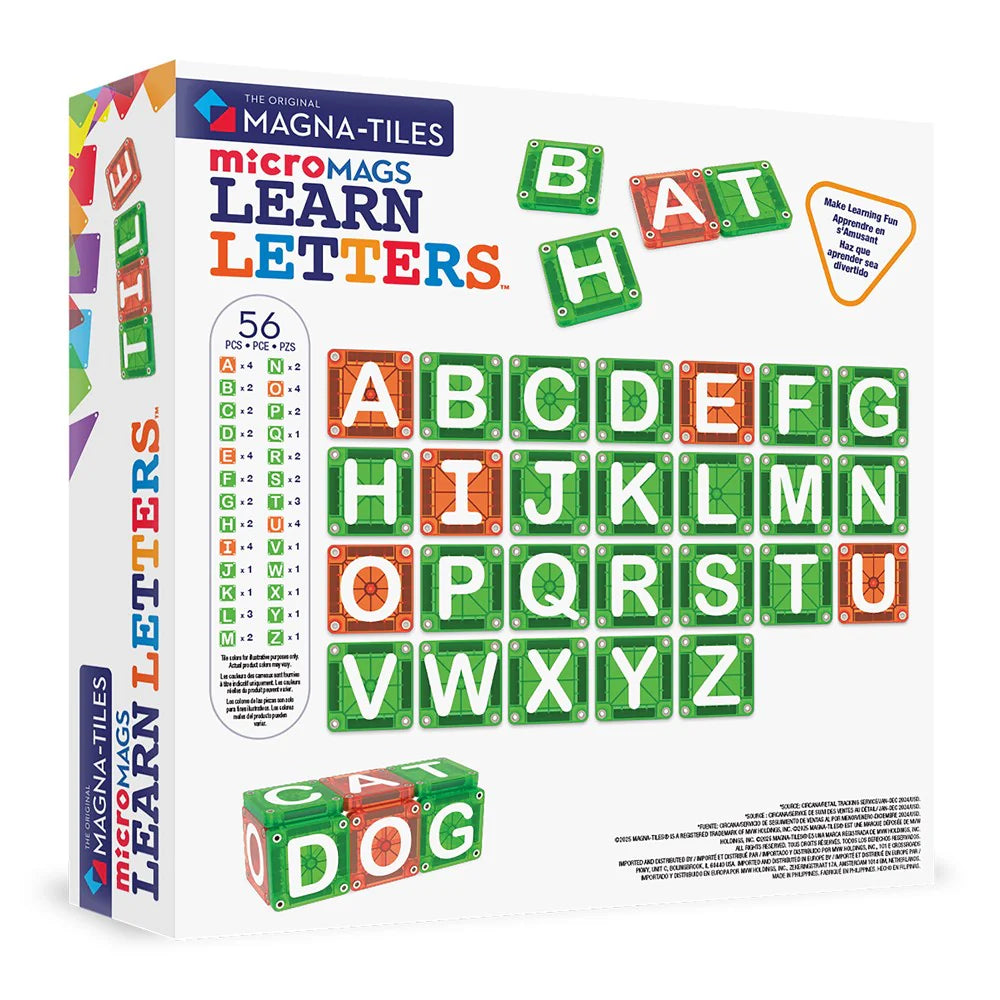 Learn Letters - MAGNA-TILES - MicroMAGS -