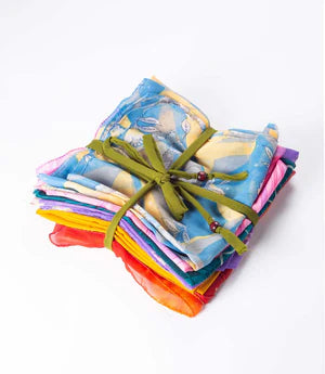 Sari Squares - Pack of Six in two sizes (Scarves)