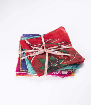 Sari Squares - Pack of Six in two sizes (Scarves)