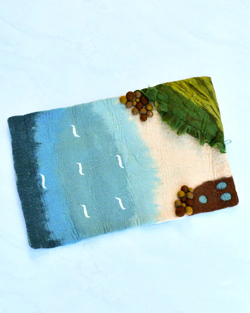 Large sea and rockpool playscape - felt