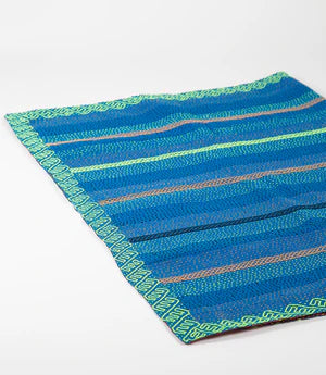 Blue Kantha Blanket/Throw  (110 × 82cm)