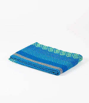 Blue Kantha Blanket/Throw  (110 × 82cm)